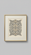 Ornamental Engraving Giclée Print with Authentic Texture