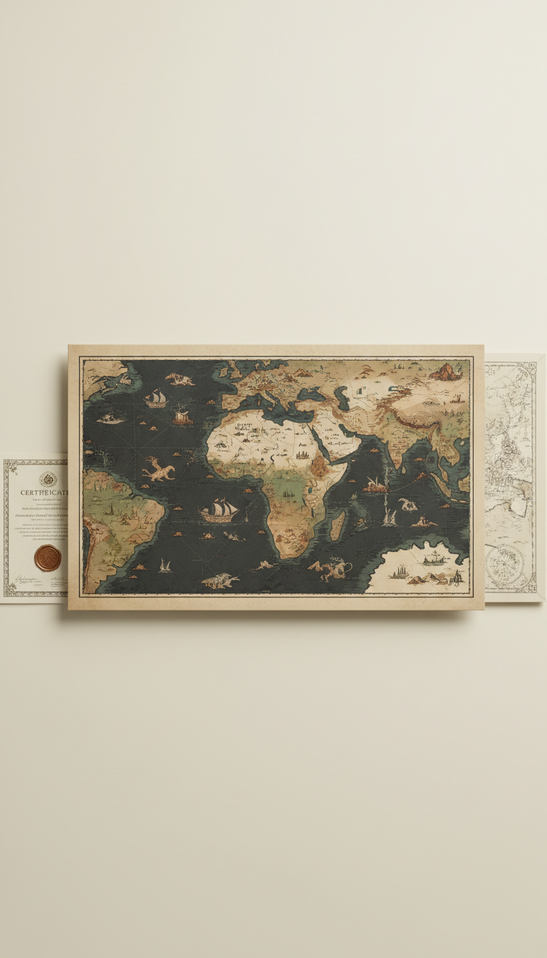 Antique Cartography Fine Detail Print